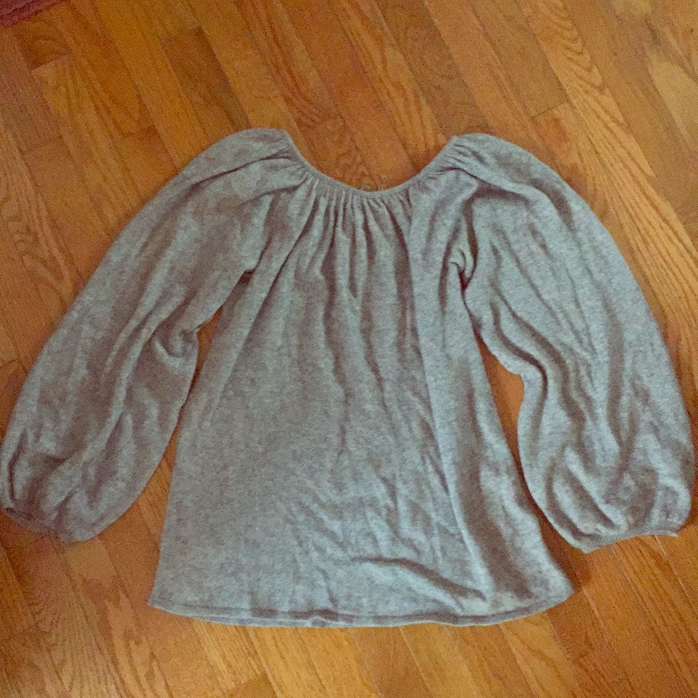 SOLD Cashmere balloon puff sleeve sweater top